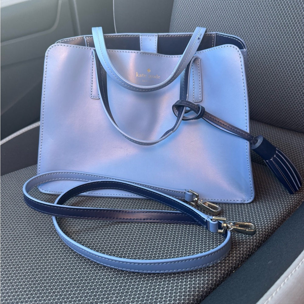 Kate Spade Light Blue and Navy Satchel